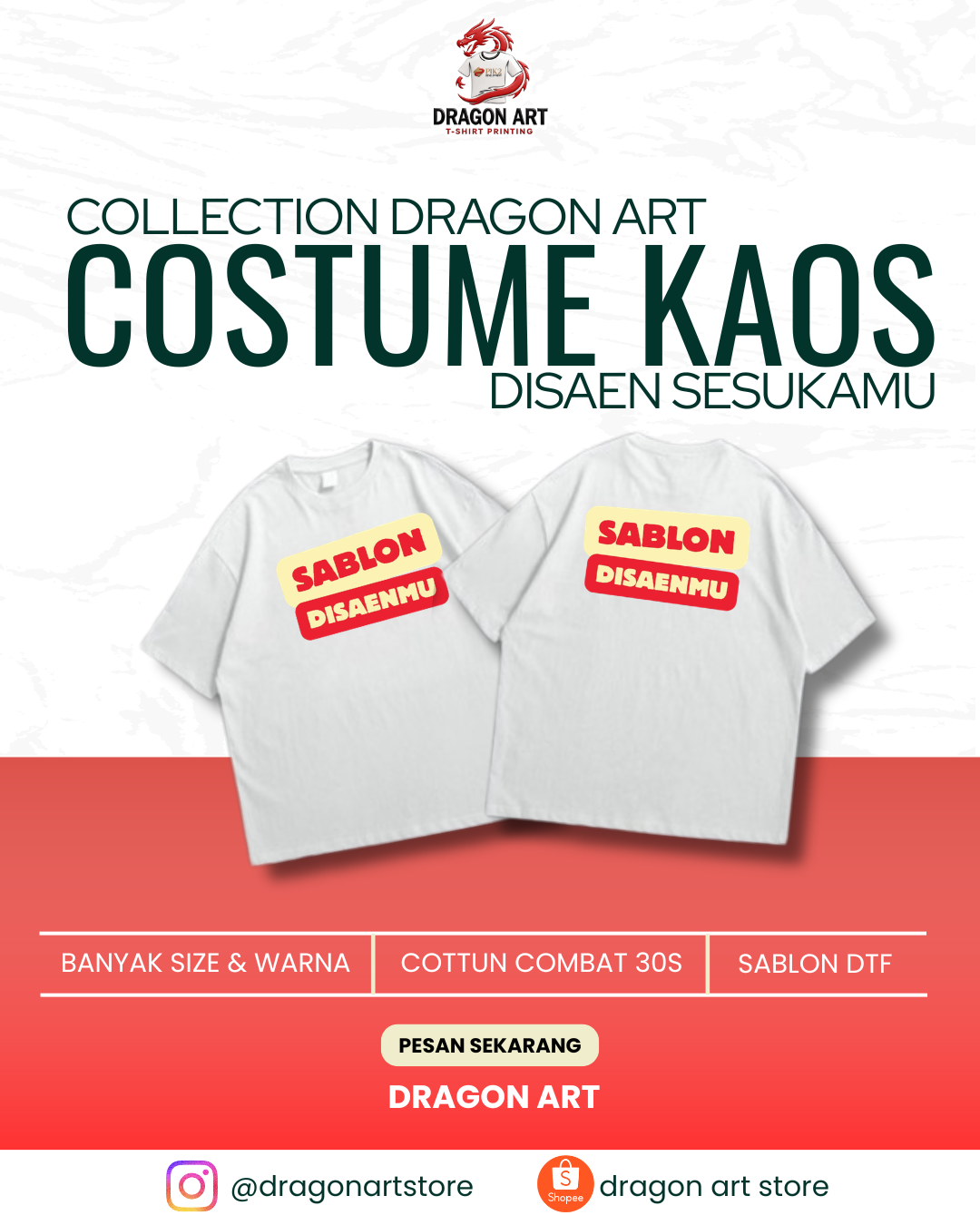 KAOS SABLON DTF CUSTOM DISAEN